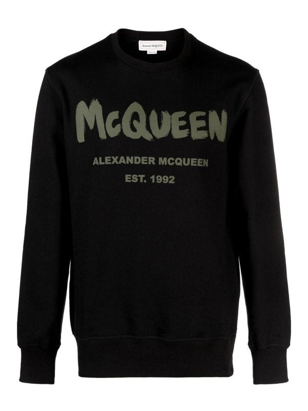 Felpa Mcqueen graffiti con cappuccio nera